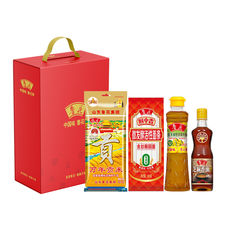 鲁花四季如意礼盒E 1.726kg（单位：盒） 红色